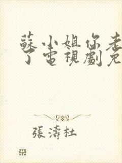 苏小姐你老公掉了电视剧免费观看全集高清封面