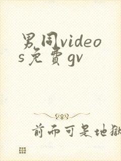 男同videos免费gv