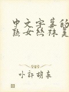 中文字幕的人妻熟女丝袜美