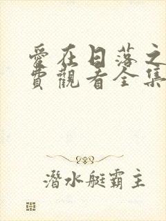 爱在日落之前免费观看全集封面