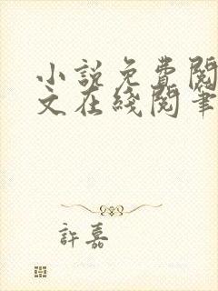 小说免费阅读全文在线阅笔趣无弹窗