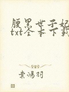 腹黑世子妃日常txt全本下载