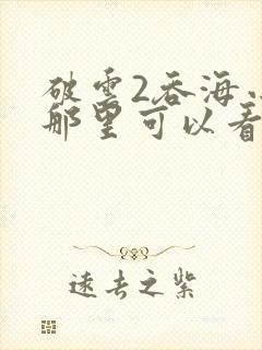 破云2吞海小说那里可以看封面