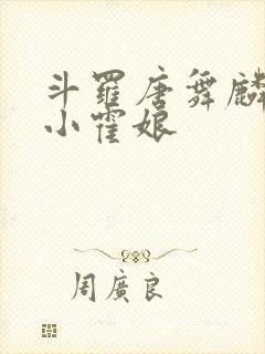 斗罗唐舞麟遇见小霍娘封面