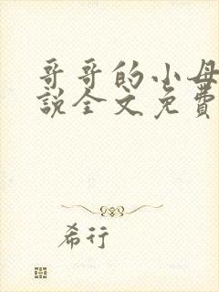 哥哥的小母狗小说全文免费阅读笔趣阁