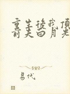 重生后我顶替了前夫白月光畅听封面