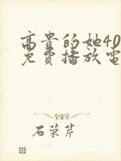 高贵的她40集免费播放电视剧