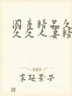 国产精品久久久久久人妻精品