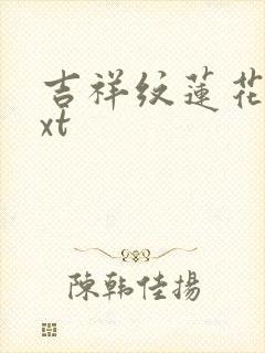 吉祥纹莲花楼txt封面