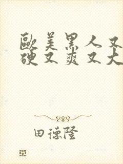 欧美黑人又粗又硬又爽又大视频