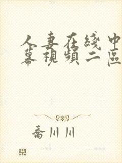 人妻在线中文字幕视频二区