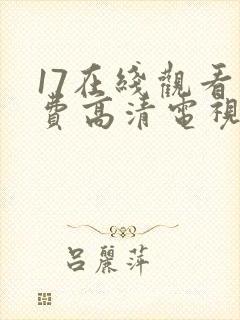 17在线观看免费高清电视剧下载封面