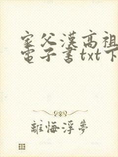 家父汉高祖八零电子书txt下载