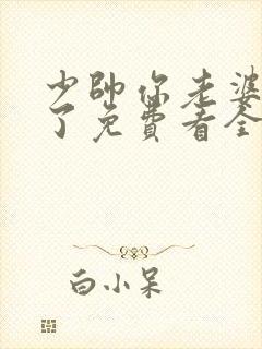 少帅你老婆又跑了免费看全文封面