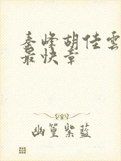 秦峰胡佳云更新最快章