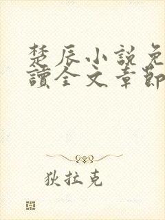 楚辰小说免费阅读全文章节封面