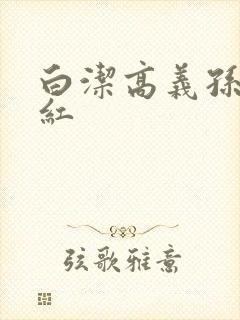 白洁高义孙倩美红封面