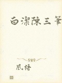 白洁陈三笔趣阁封面