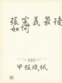 张宪义最后结局如何封面