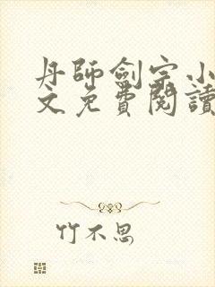 丹师剑宗小说全文免费阅读