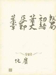 叶辰萧初然最新章节大结局读