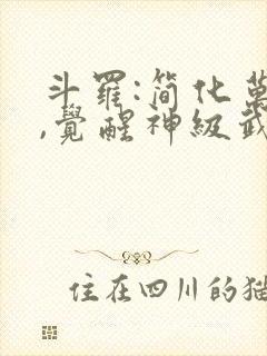 斗罗:简化万物,觉醒神级武魂