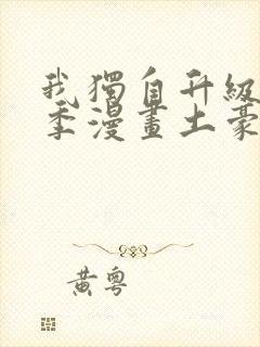 我独自升级第二季漫画土豪