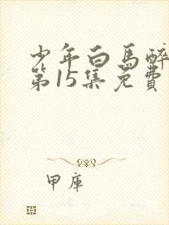 少年白马醉春风第15集免费观看