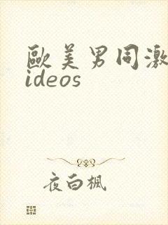 欧美男同激情videos