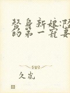 替身新娘:陆总的第一宠妻 苏小喜封面