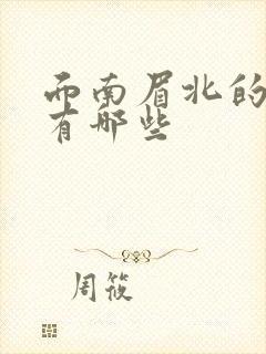 面南眉北的小说有哪些