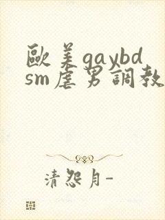 欧美gaybdsm虐男调教视频