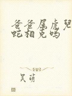 爸爸属虎儿子属蛇相克吗封面