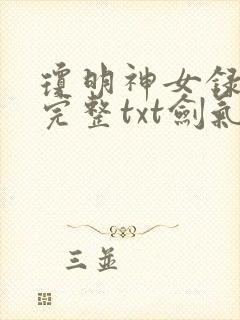 琼明神女录小说完整txt剑气长存免费