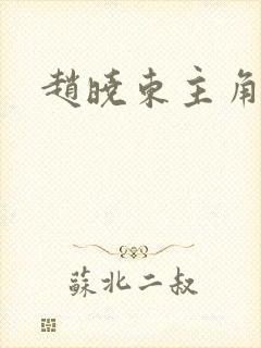 赵晓东主角小说