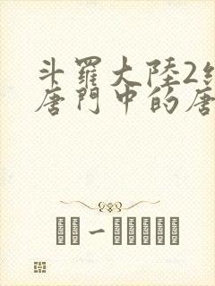 斗罗大陆2绝世唐门中的唐雅