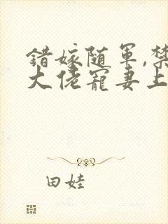 错嫁随军,禁欲大佬宠妻上瘾免费阅读封面