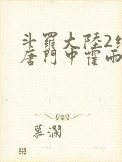 斗罗大陆2绝世唐门中霍雨浩