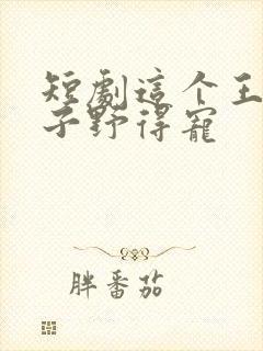 短剧这个王妃路子野得宠