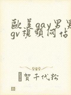 欧美gay男男gv视频网站封面