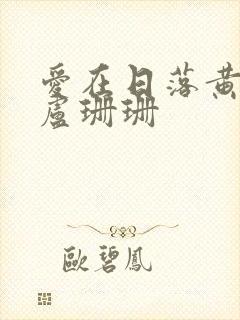 爱在日落黄昏时卢珊珊