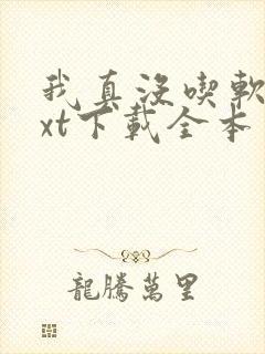 我真没吃软饭txt下载全本