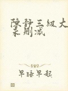 陈静三级大尺度未删减