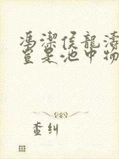 冯洁侯龙涛金龙岂是池中物