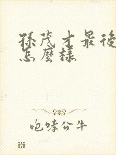 孙茂才最后结局怎么样