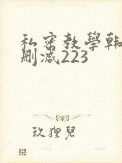 私密教学韩漫无删减223