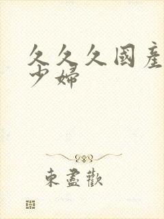 久久久国产精品少妇