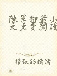 陈军柳爷小说全文免费阅读最新章节