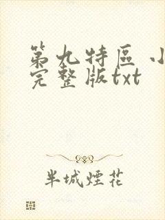 第九特区 小说完整版txt