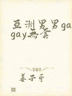 亚洲男男gaygay无套封面